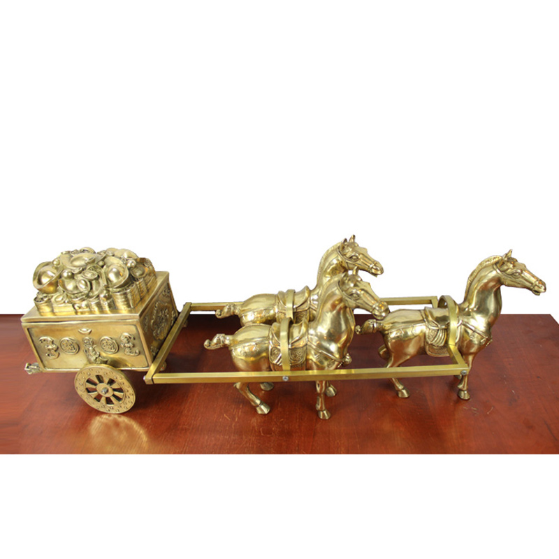 一 二三四五六七八九 马拉车工艺品摆件 马车 一马拉车大号