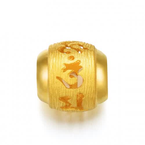周生生 黄金(足金)大明咒转运珠吊坠 85730p 3.24克