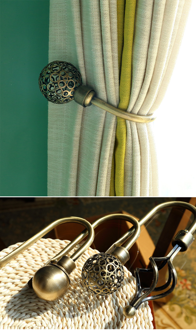 水伶纺 欧式镂空u型窗帘扣 北欧风格窗帘墙钩 2073-青古