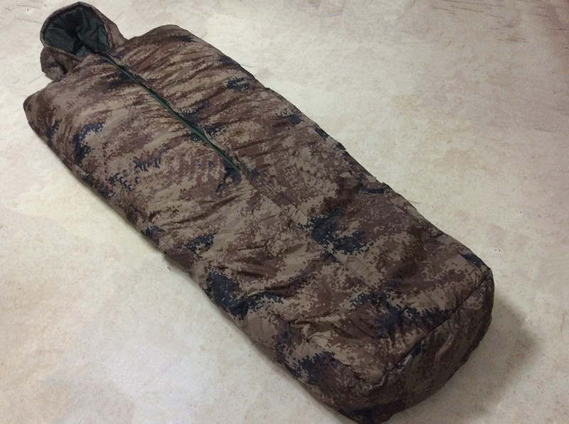 07荒漠迷彩睡袋单兵野战午睡袋绿色拉练户外bu diu睡袋