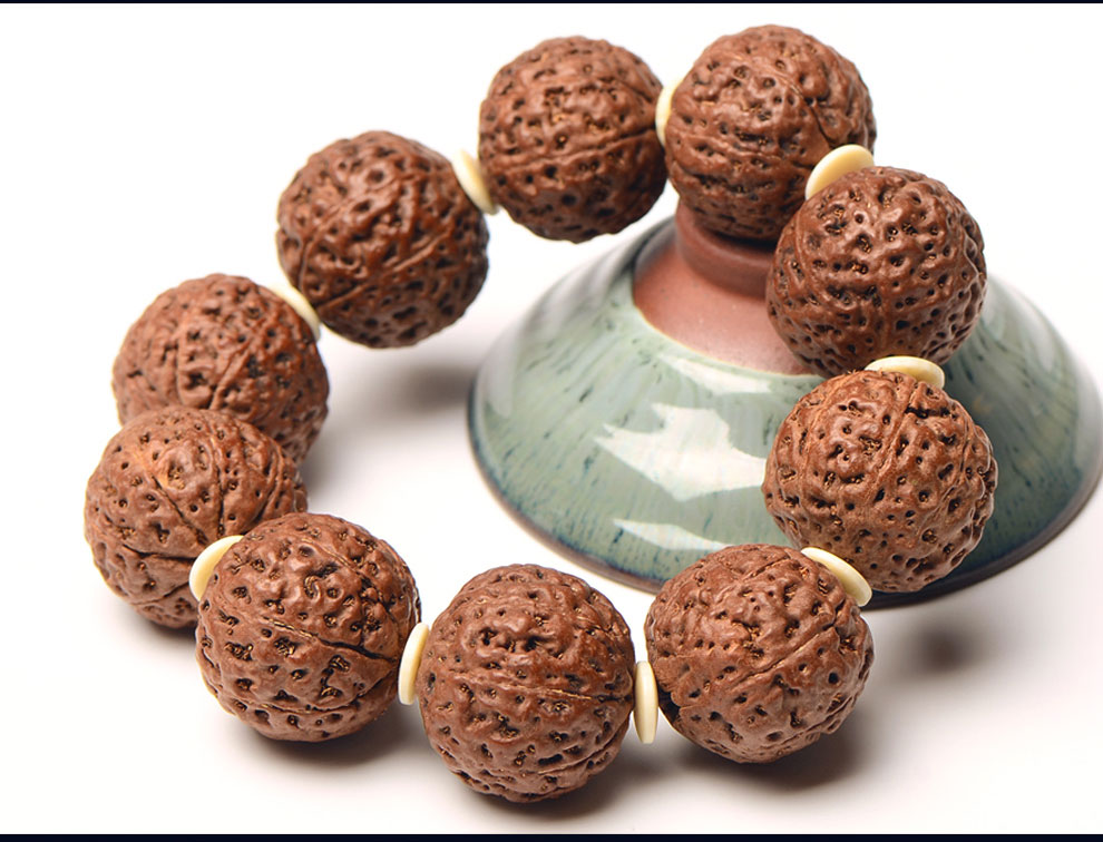 印尼爆肉八瓣大金刚菩提子手串男士8瓣满肉菩提子原籽佛珠手链男女