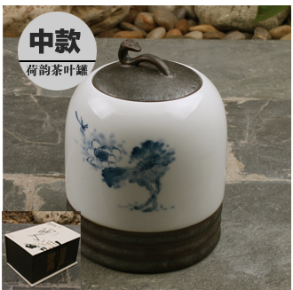 
                                        家茗茶具 精品礼盒手绘茶叶罐 储物罐 A-东之韵大号                