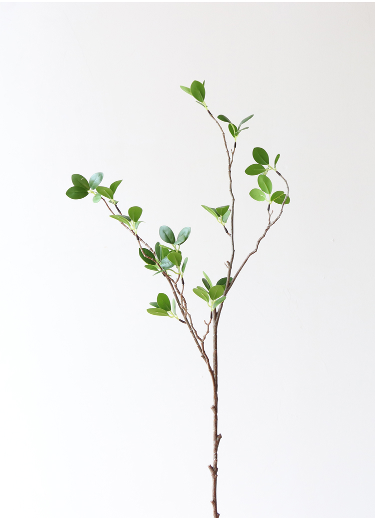 木子西年 仿真绿植树枝 塑料塑胶绿植树叶 仿真花假花家居插花装饰品