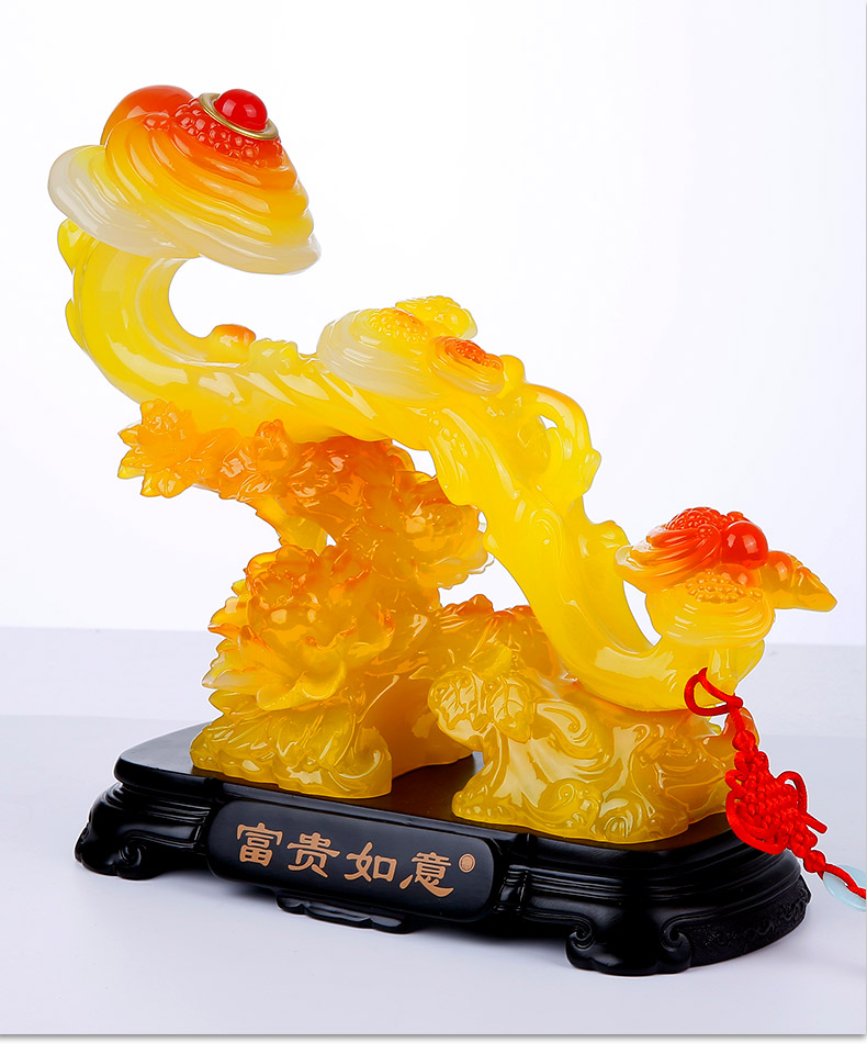 碧琉璃富贵如意客厅摆件乔迁之喜新居礼品玉如意大号家居客厅玄关装饰