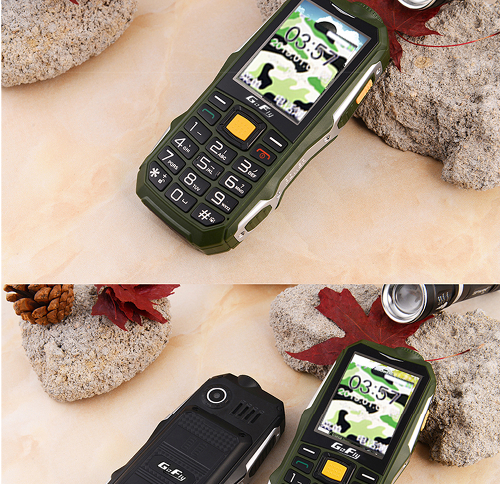 捷语f7000(6800ma)三防老人手机 直板按键电霸老年手机移动联通双卡双