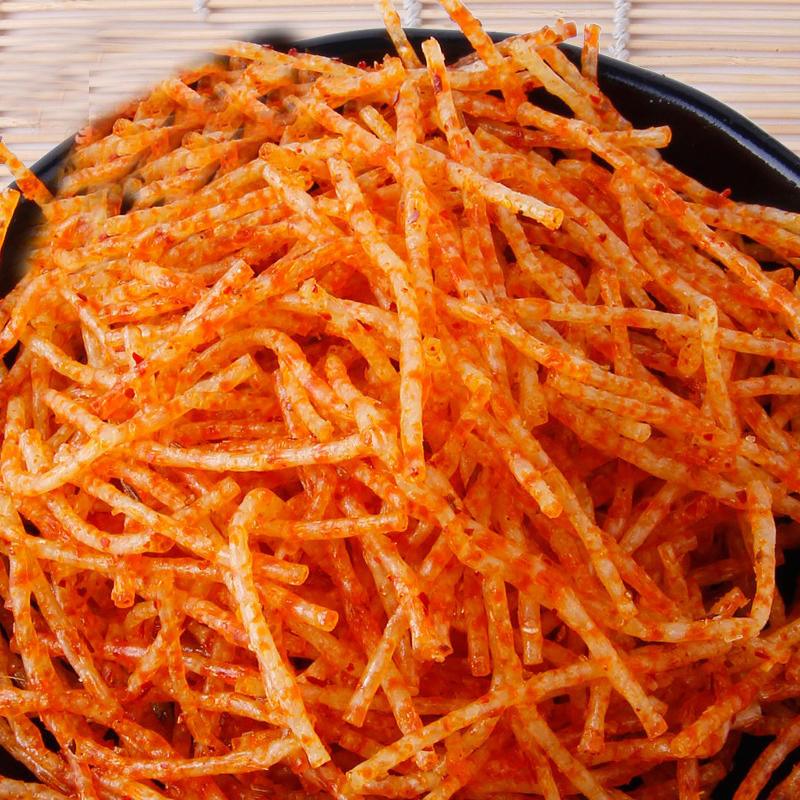 80后怀旧零食品华沣丰土豆丝香菇丝辣条面筋26g*30袋辣条大礼包多省