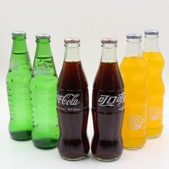可口可乐汽水 玻璃瓶装300ml可乐,雪碧,芬达混