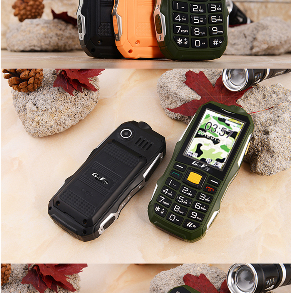 捷语f7000(6800ma)三防老人手机 直板按键电霸老年手机移动联通双卡双