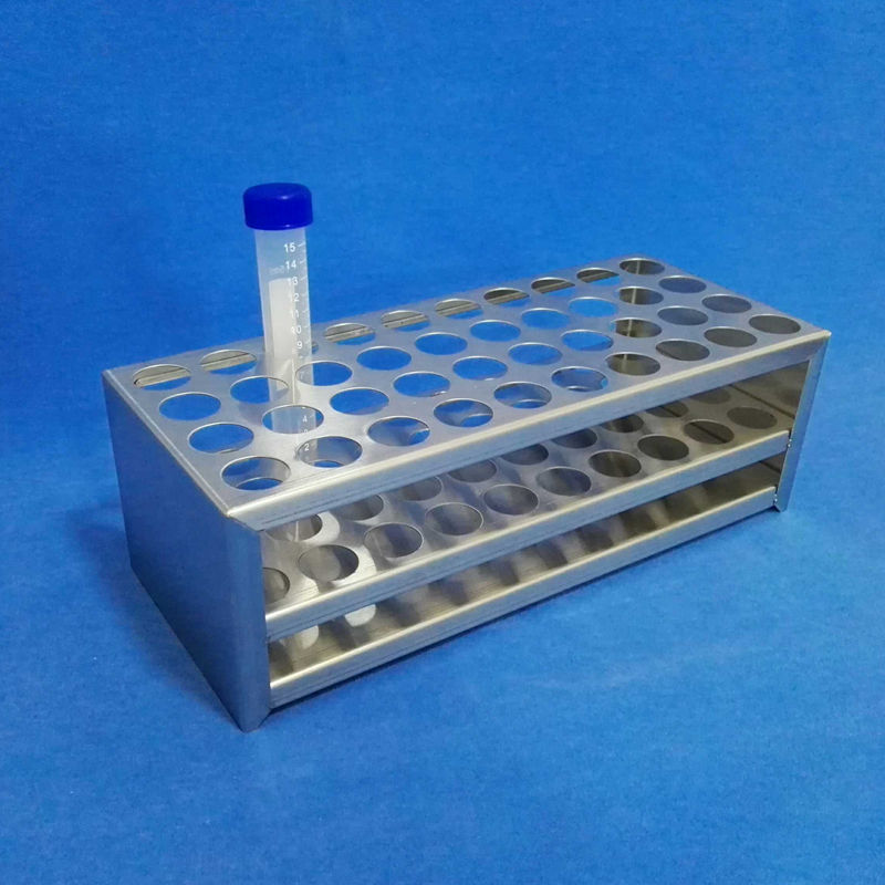 不锈钢1015ml试管架40孔离心管架样品管架比色管架孔径19mm开票丫米