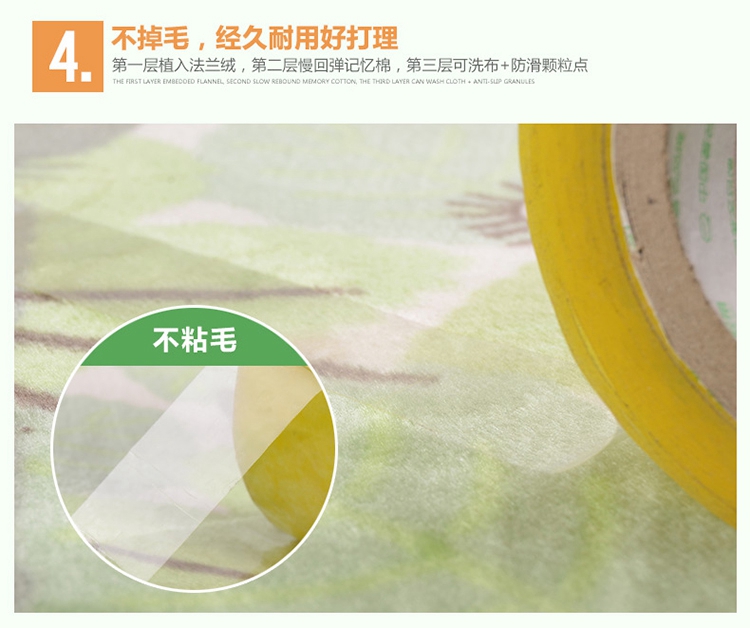 包邮龙猫儿童卡通防滑地毯 客厅卧室地毯 满铺 脚垫 瑜伽垫 可爱儿童房 加厚爬行地毯 绿色 防滑50CM*120CM