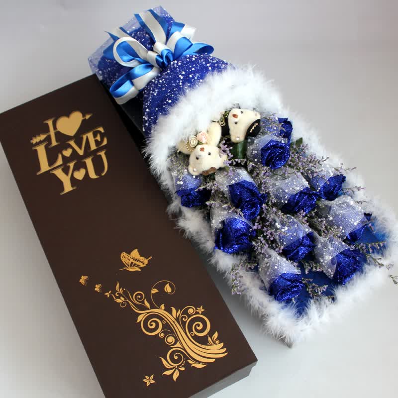 11朵蓝色妖姬k款