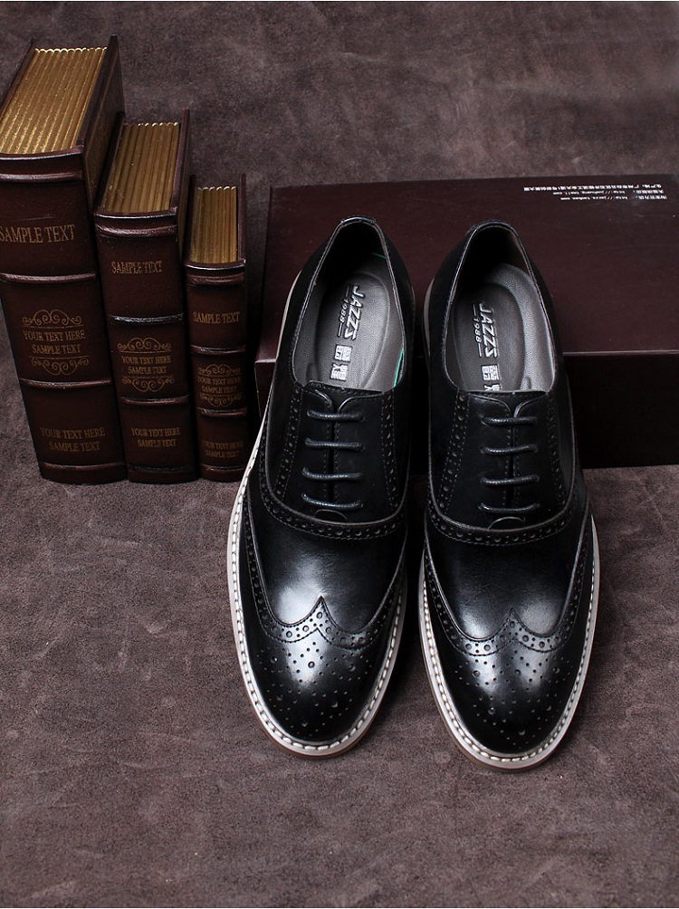 爵煌布洛克雕花男鞋巴洛克男士皮鞋 英伦风商务休闲鞋春秋婚鞋潮 复古