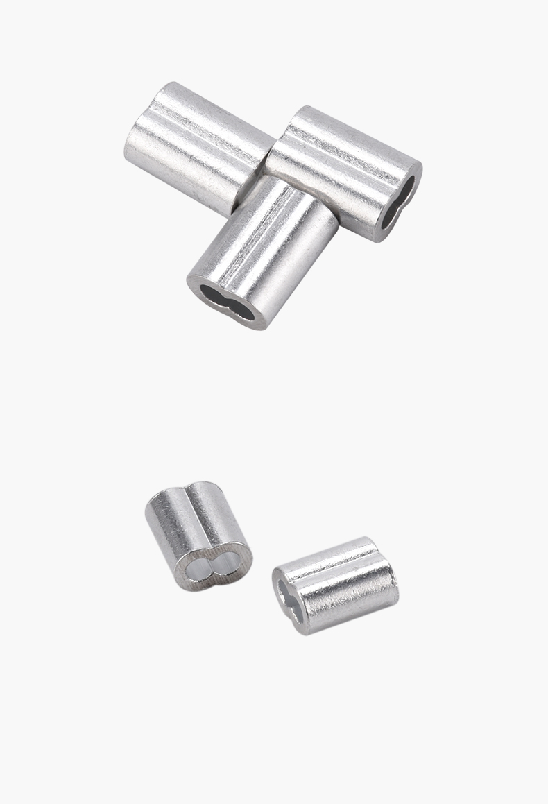 铝合金钢丝绳卡头 绳卡 绳扣 8字型钢丝绳夹头 钢丝绳卡扣1-2.