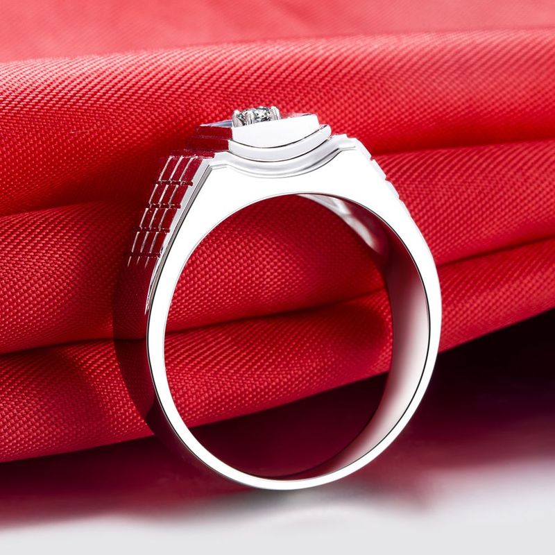 美赋珠宝 白18k金钻石戒指6.