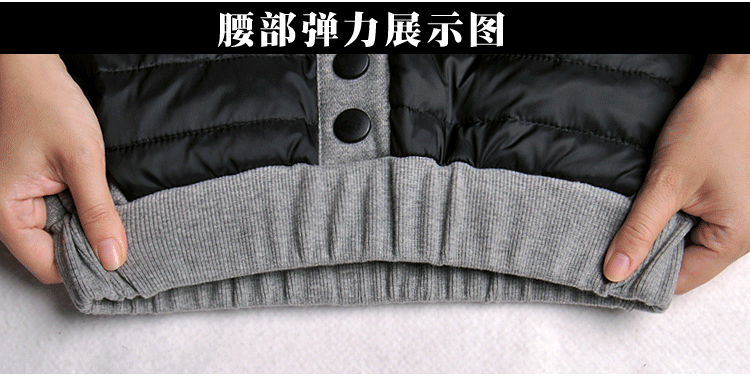 Nadine2015冬季新款女式高腰外穿羽绒裤女打底裤修身显瘦加厚保暖休闲裤 女款 黑灰 M