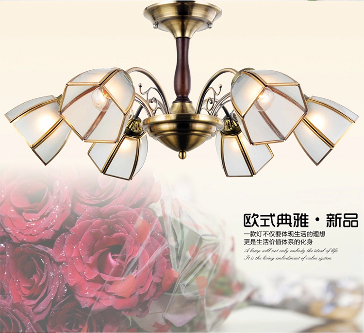 艾登 欧式吊灯 简北欧吊灯 客厅灯 卧室灯 餐吊灯 LED吸顶灯N3073 带LED光源 9头 吸吊两用