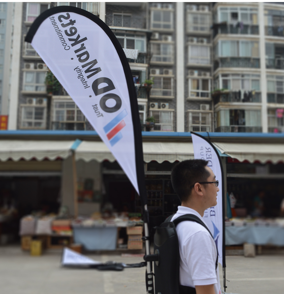 背包刀旗杆 品牌新款登山旗 p型旅游旗 广告批发定做背包旗帜旗杆定制