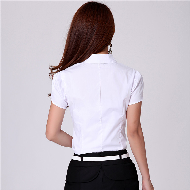 
                                        黛萍 2015新款夏季女装短袖衬衫 牛仔蓝 M                
