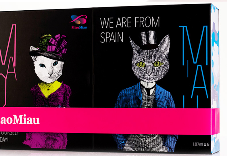 西班牙进口猫先生喵小姐小瓶礼盒喵喵干红葡萄