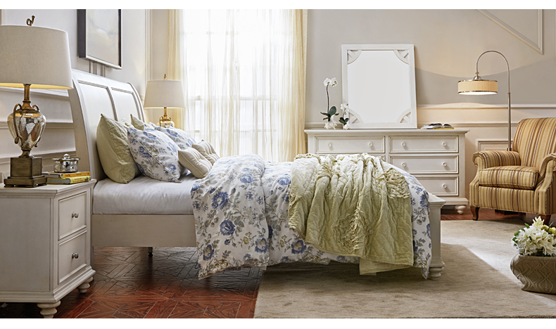 美克·美家 英伦绅士1米5雪橇床11m305023 象牙白 1500*2000