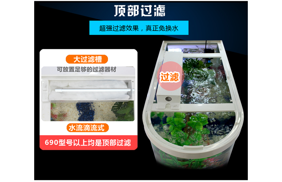 喜灏xihao包送到楼下喜灏子弹头生态鱼缸水族箱小型创意观赏玻璃金鱼