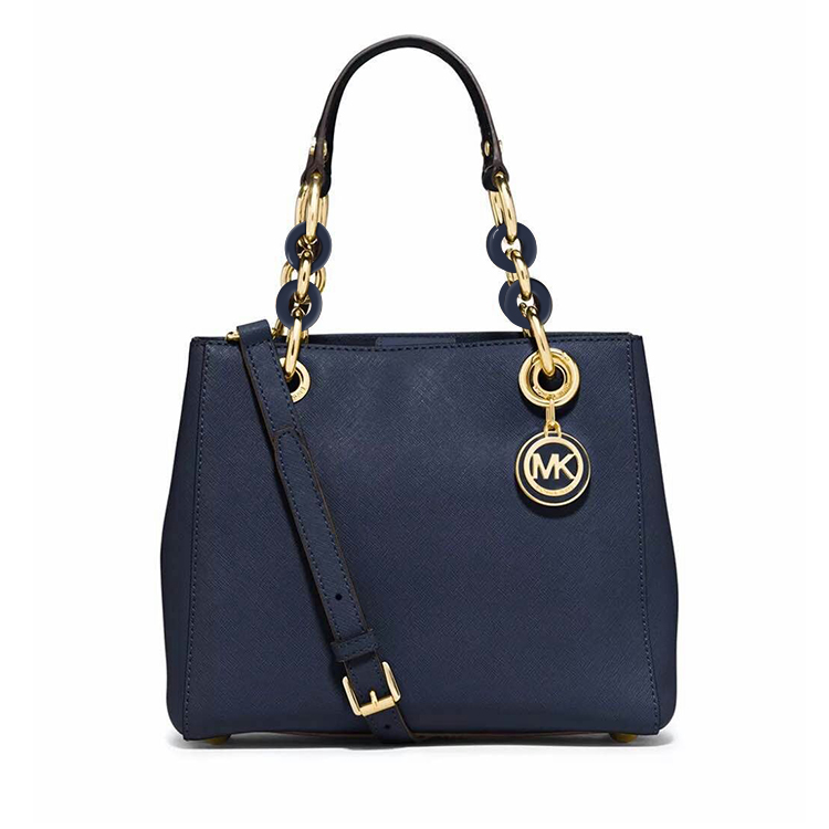 michael kors mk玳瑁包十字纹真皮戴妃包单肩斜挎链条包中号30s3tcys2