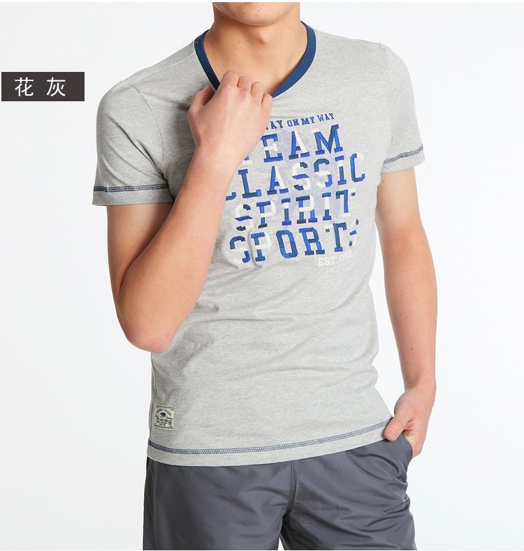 德尔惠deerway 男装夏季t恤短袖圆领休闲运动生活短袖 62410180