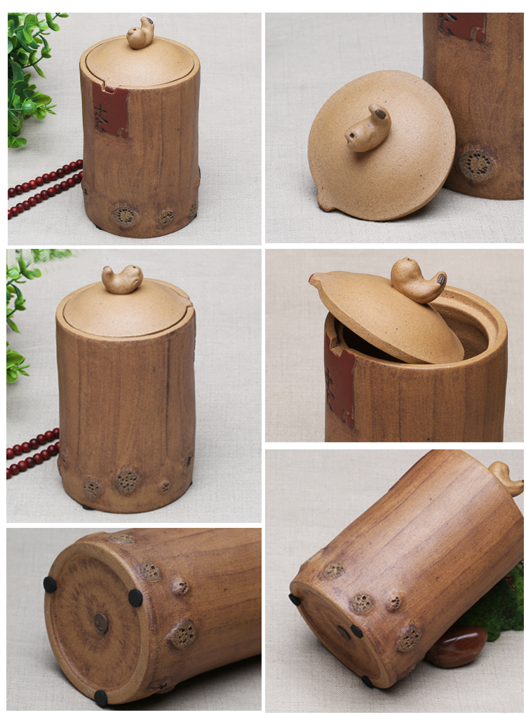 
                                        常胜阁 精品茶道全手工 紫砂茶叶罐  便携茶缸 醒茶罐 普洱存储茶罐 G莲蓬仿真茶叶罐                