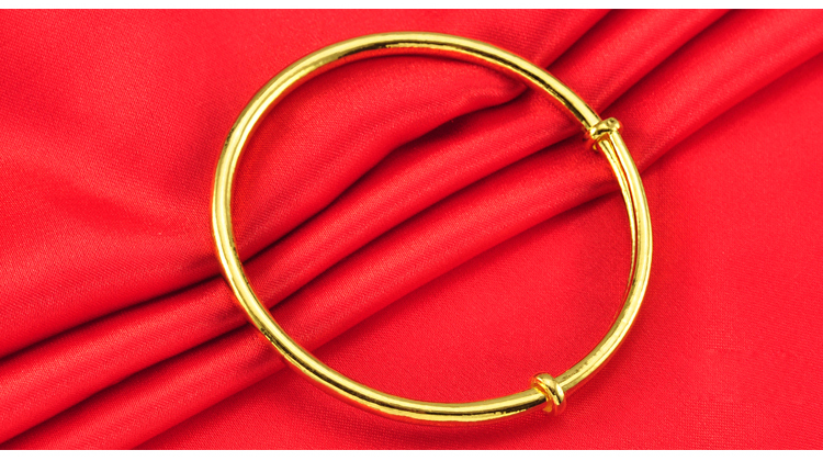 国华首饰黄金饰品足金手镯儿童手镯经典抛光素面款简单大方单只已加入