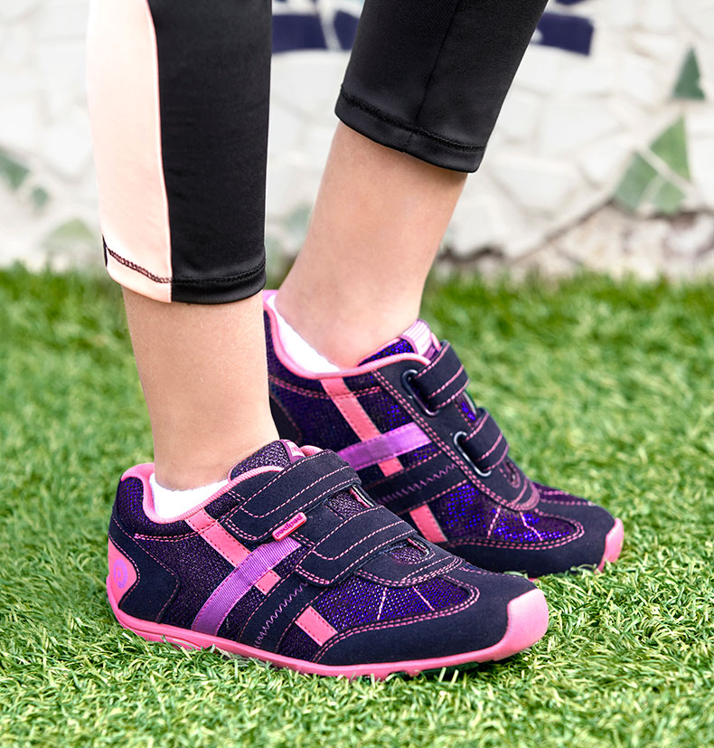 派迪派 (pediped)儿童运动鞋女同学小中大儿童休闲鞋防滑耐磨 深蓝红