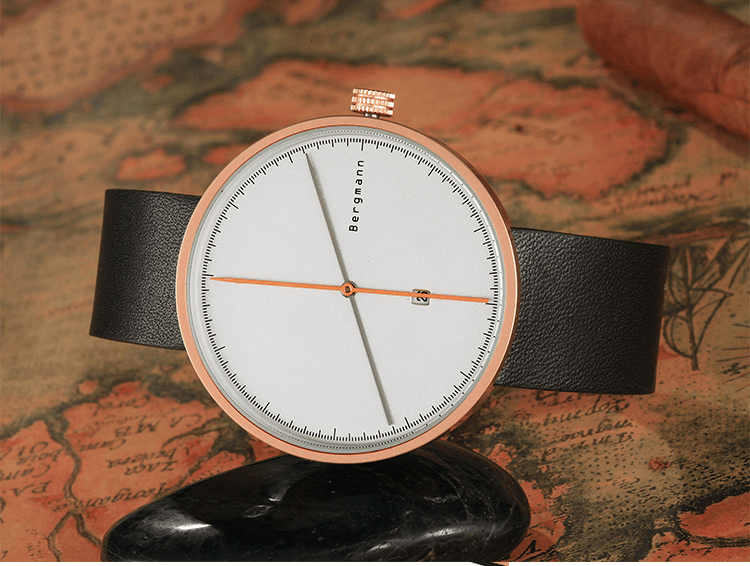 贝格曼bergmann手表德式包豪斯风格红点概念奖石英表男表009 红点男