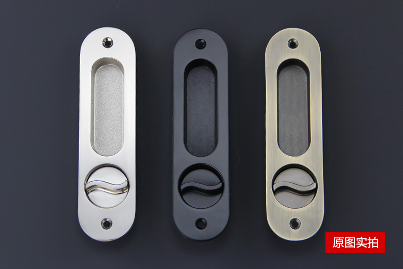 德国deinar移门锁折叠门卫生间门锁滑动门锁浴室厨房内嵌移门锁 拉丝