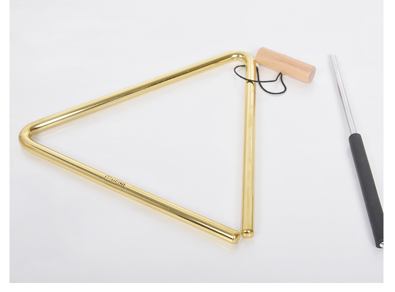 meinl麦尔三角铁黄铜三角铃4寸6寸8寸小打乐器配件三角铃tri15b6寸