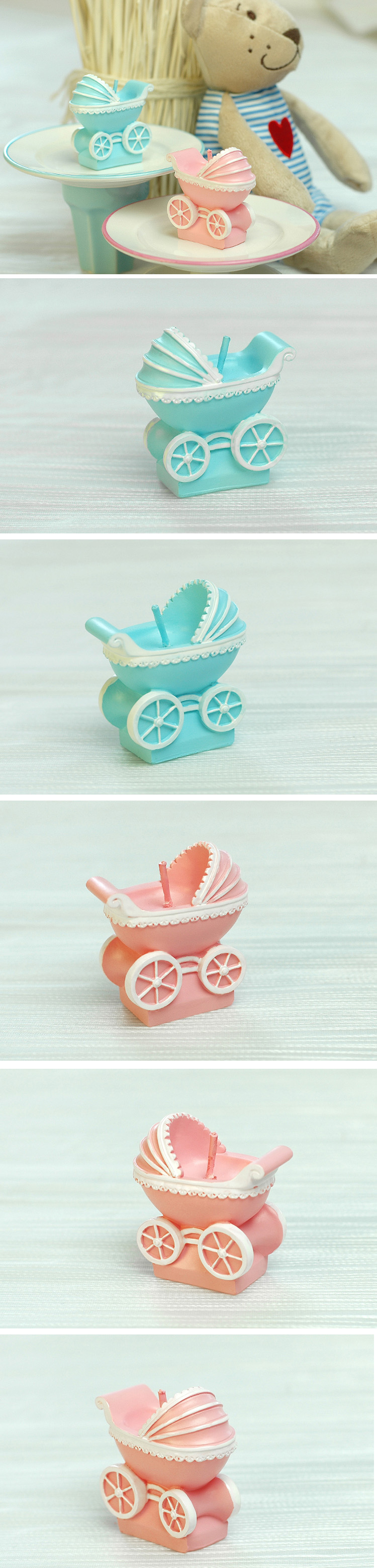
                                        儿童生日派对用品 生日蜡烛 创意蜡烛 无烟蜡烛 婴儿车小蜡烛 粉色                