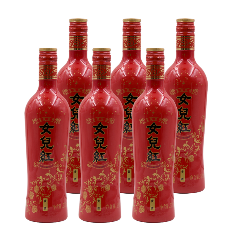 女儿红 绍兴黄酒 喜韵黄酒酒 半干型 520mlx6组合 整箱12瓶