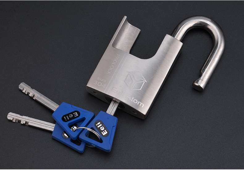 意利原子挂锁sus304不锈钢直开挂锁防水防锈抗液防撬加大号防盗挂锁