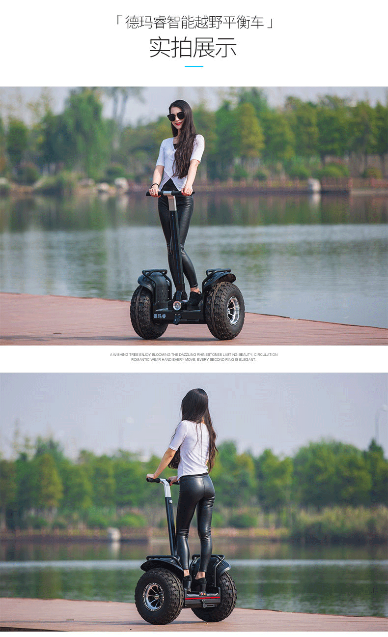 德玛睿m12智能体感思维双轮平衡车成人越野电动两轮巡逻保安物业