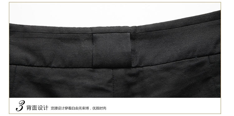 DUNNU敦奴 专柜款 春装新款 时尚剪裁赠腰带直筒休闲裤裤装 黑色 M