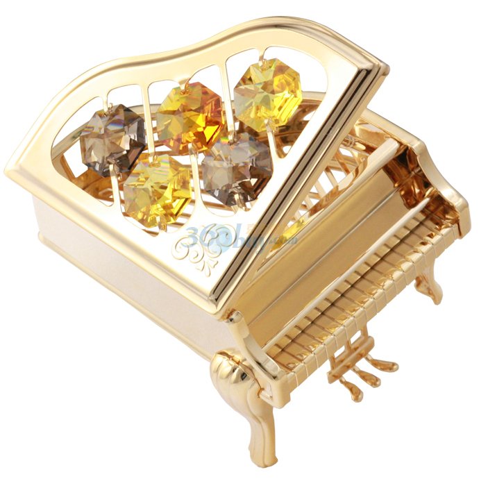 crystocraft水晶钢琴摆件 欧式家居摆设创意模型工艺品 生日礼物