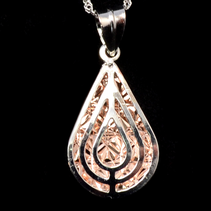 传神925彩银火焰吊坠(送925银链)