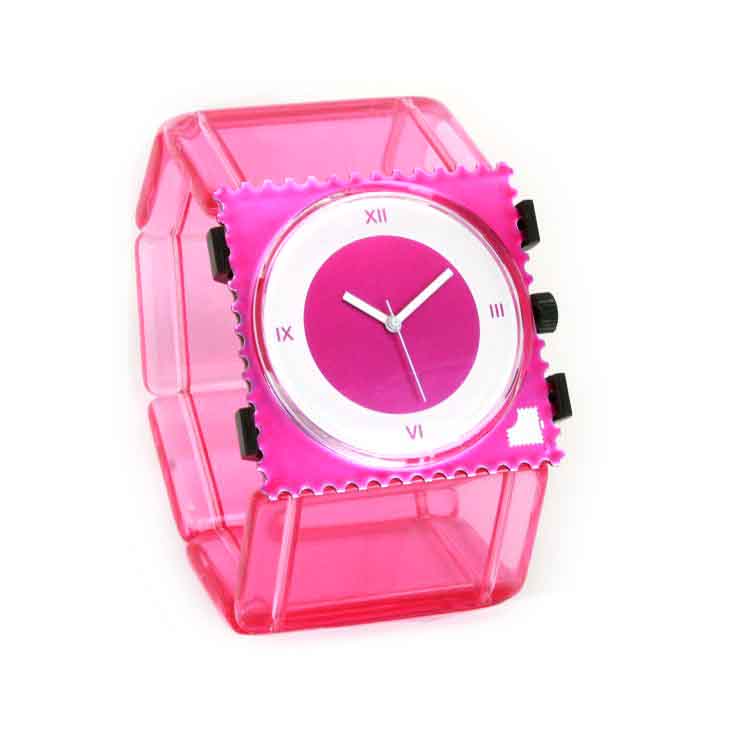 m.p.s.诗坦表全新设计 冰石系列 光谱粉 粉色透明冰石腕带