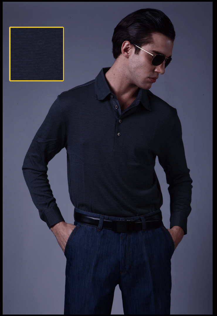 男装 t恤 romaster 罗马世家 男士黑色条纹.