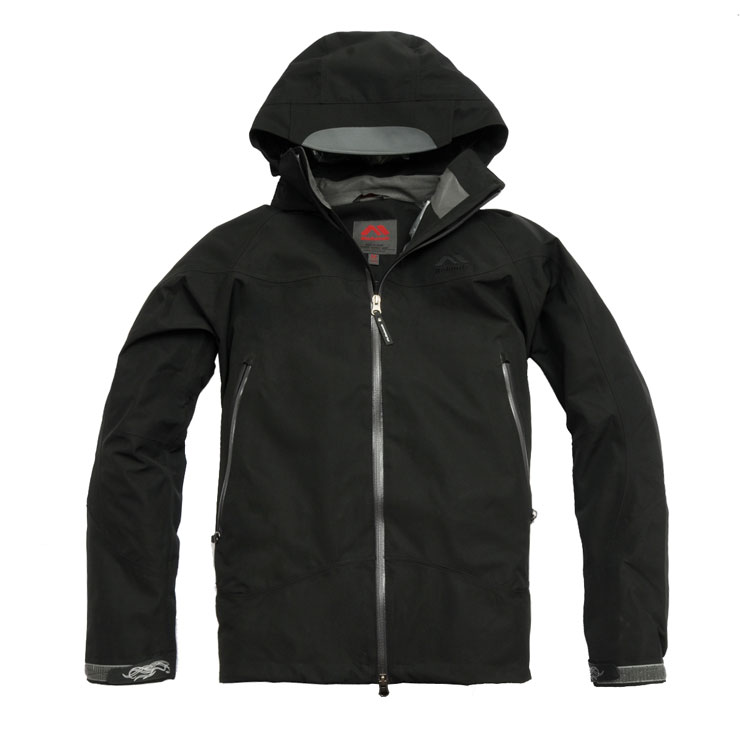 哥仑步 kolumb 户外防风防水男款冲锋衣 黑色 xxxl