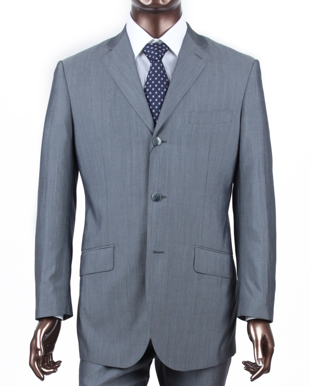 顺美 春夏男士时尚商务正装 修身 三粒扣 西装上衣 100302 42a