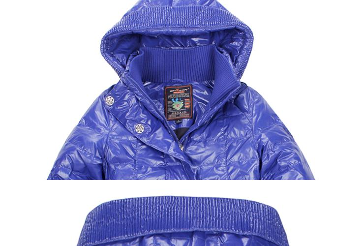 2011雪伦经典明星短款 漆皮羽绒服 女 60301 蓝色 m