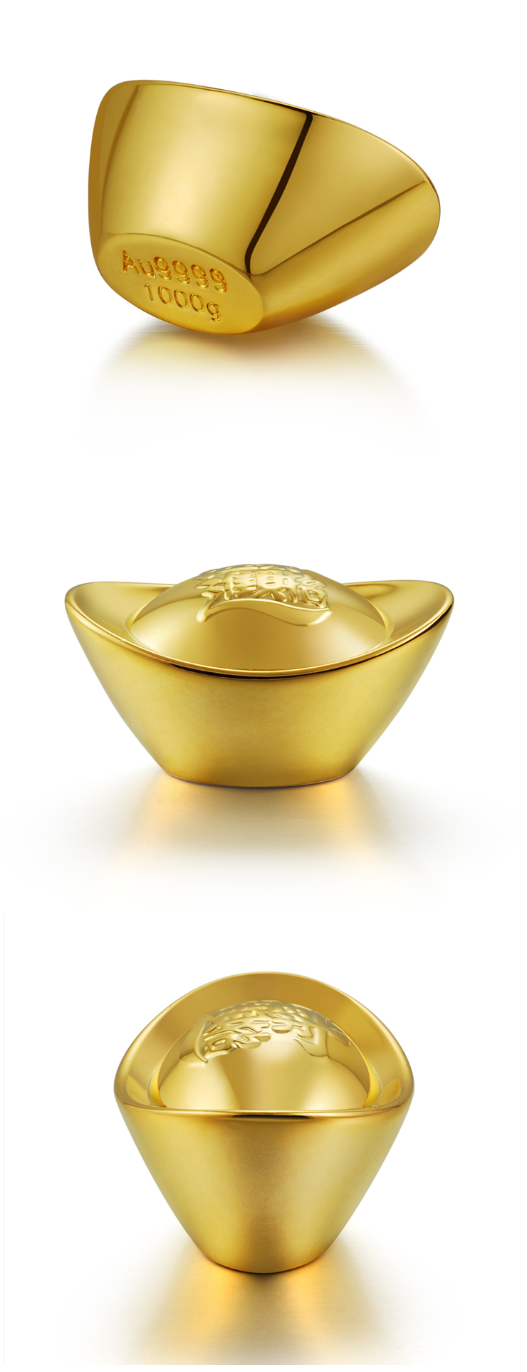 金马珠宝 万足黄金 元宝 a49yb001-g500