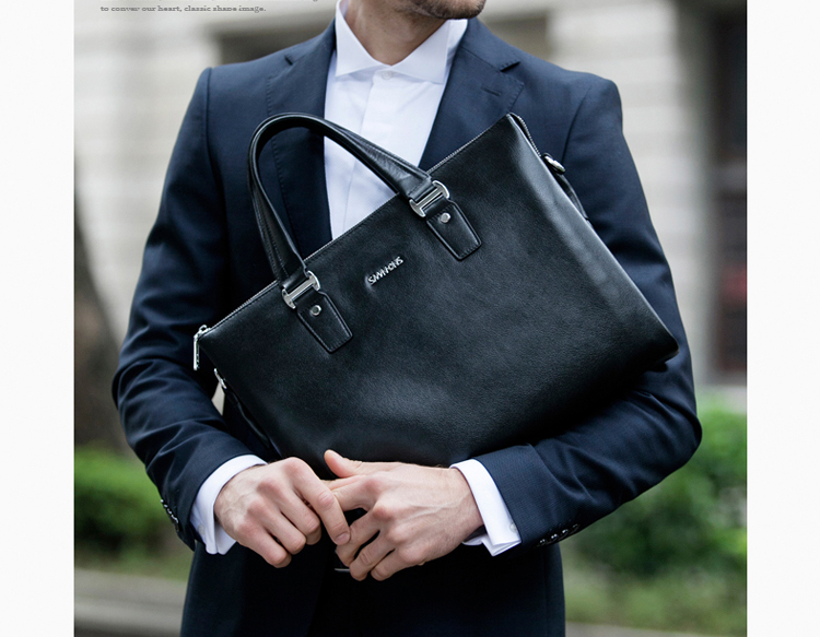 sammons 萨蒙斯男包 新款头层牛皮单肩包斜挎包商务