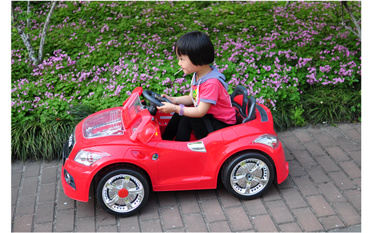 贝瑞佳berica 跑车/升级版b28强劲双驱 快慢档 儿童电动车 四轮汽车