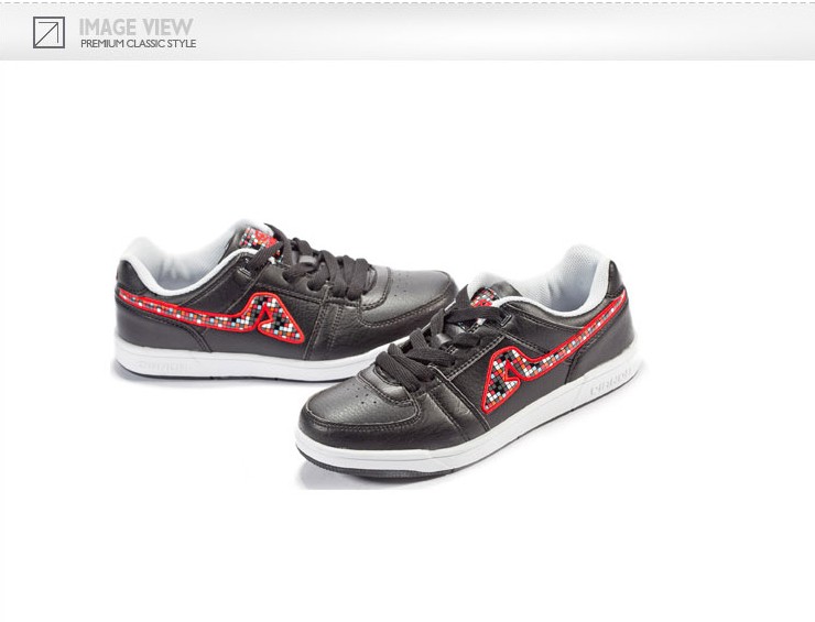 奇安达女鞋 经典logo 耐磨休闲鞋 滑板鞋 hq29041 黑红 39