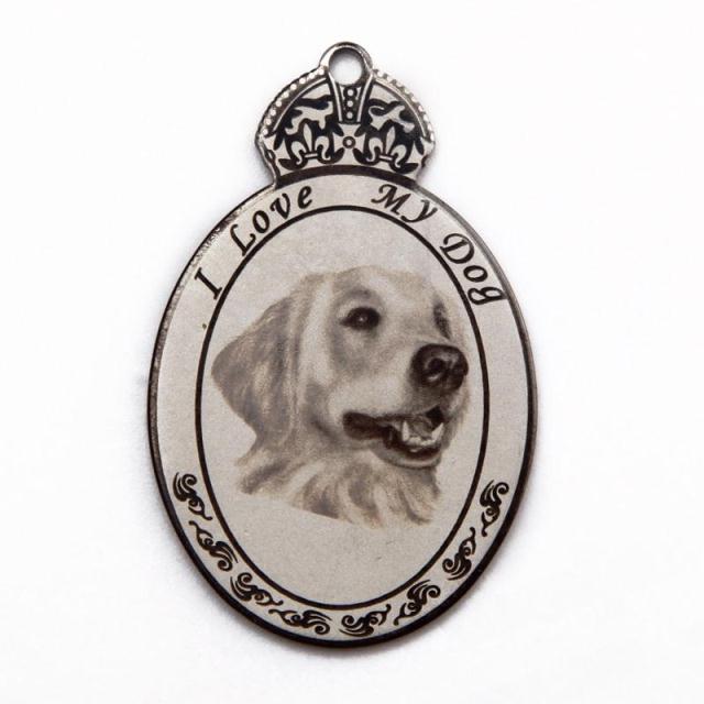 白铜狗牌 金毛 宠物防丢牌 背面可记主人电话